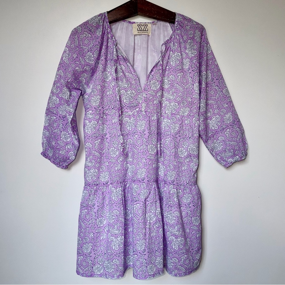 Tuckernuck Exclusive Violet and Indigo Nila Dali Dress by SZ Blockprints - Picture 6 of 13